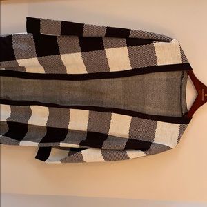 Black & White Sweater Duster